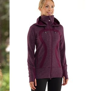 Lululemon Stride Jacket plum mini check